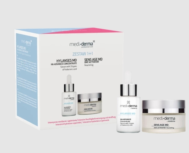 medi+derma Intensywne nawilżenie i ujędrnienie zestaw 1+1