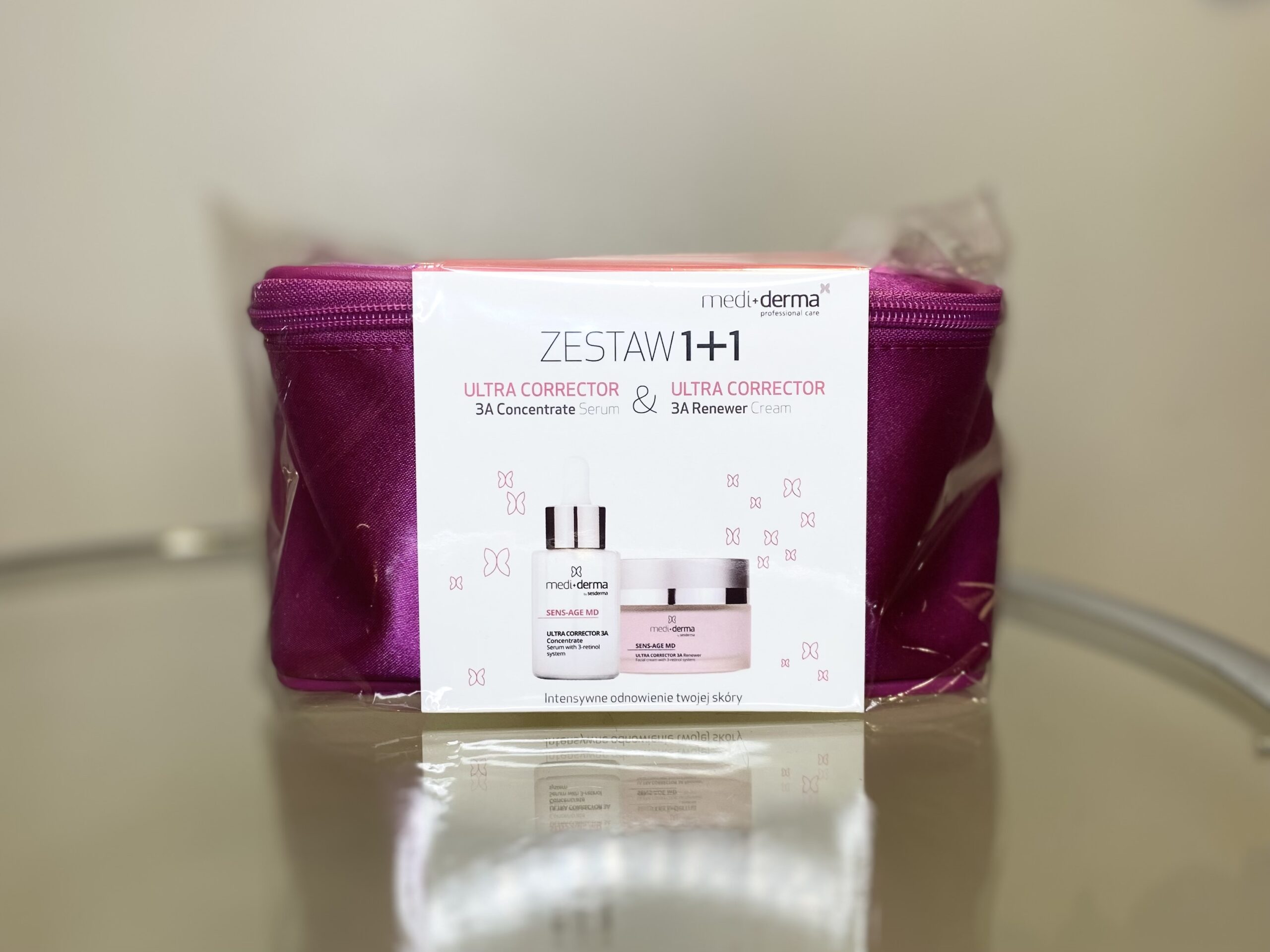 medi+derma Ultra Corrector działanie przeciwzmarszczkowe zestaw 1+1