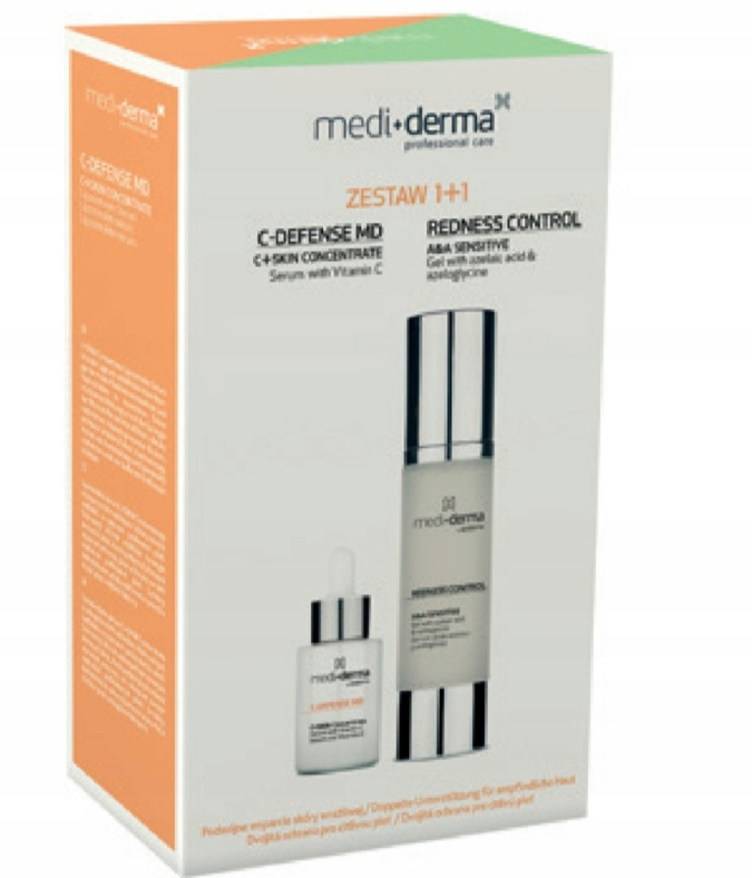 Medi+derma Serum z wit.C + Redness krem żel 1+1