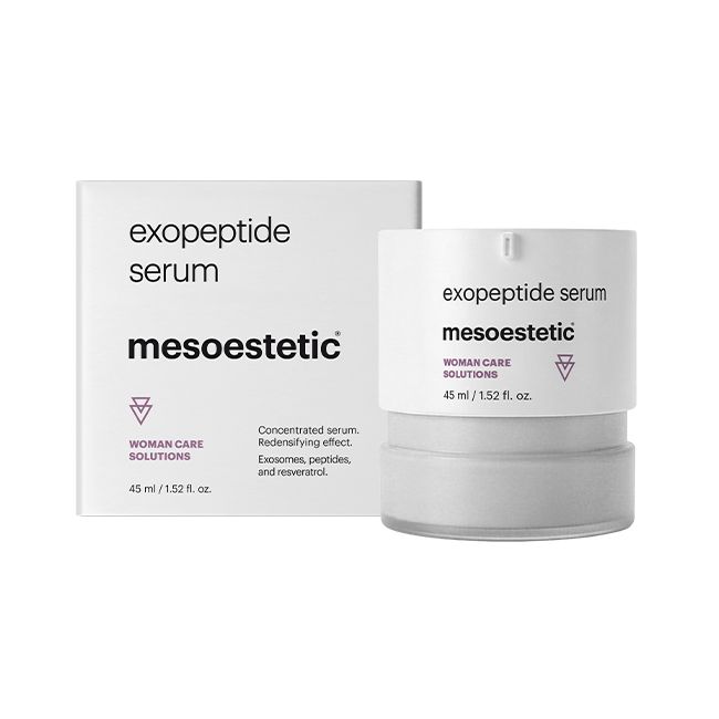 exopeptide_serum_bodegon_1 Mesoestetic exopeptide serum – zaawansowane serum z egzosomami i peptydami - obrazek 1